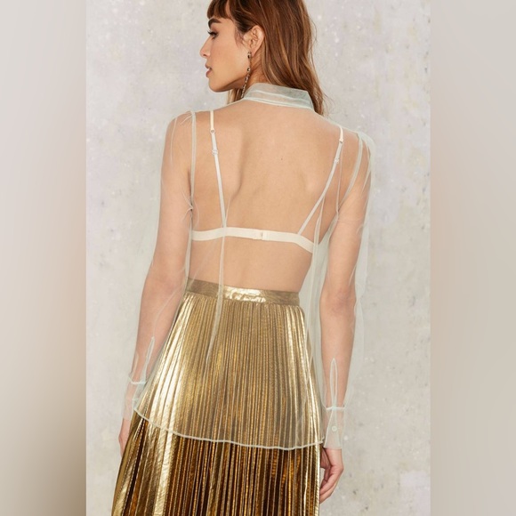 Nasty Gal Be Seeing You Mesh Blouse - Picture 3 of 5